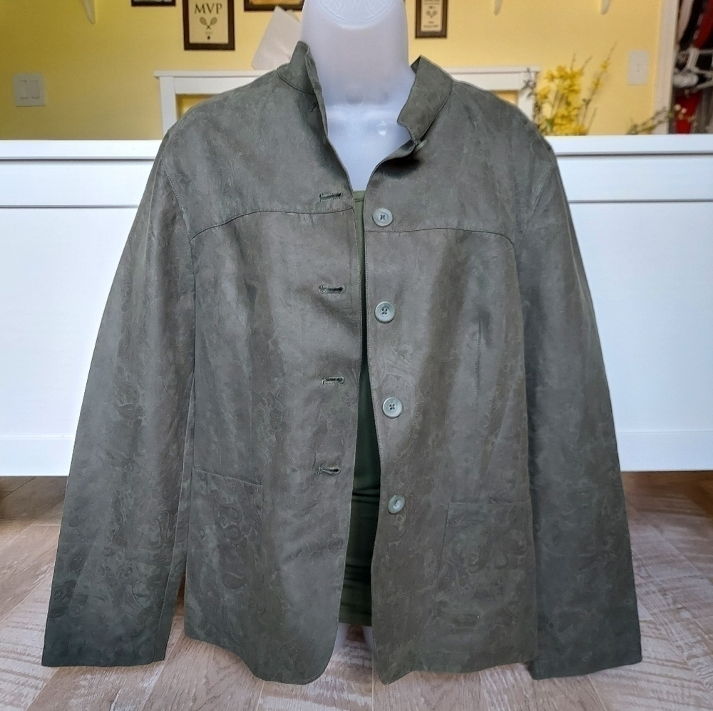Jaclyn Smith Stand Collar Blazer Jacket - Picture 15 of 15